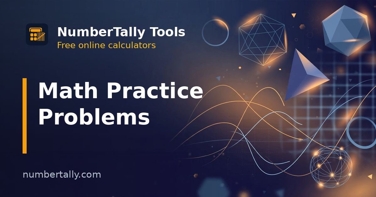 Math Practice Problems — Generator with Step-by-Step Solutions